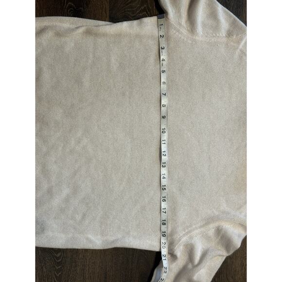 360 Cashmere Women's Long Sleve Turtle Neck Cashmere Sweater Cream White SZ M - Picture 3 of 12